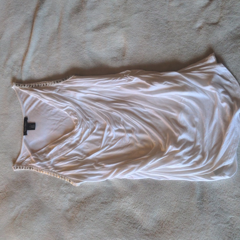 Ruched Tank with Beaded Detail